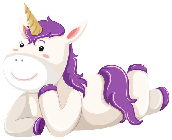 BA unicorn character on white background vector