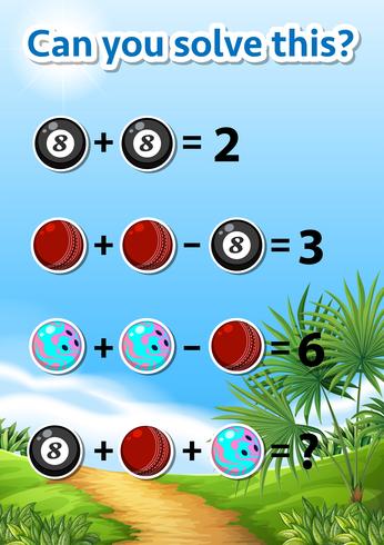 Hoja de trabajo para resolver problemas de matemáticas vector