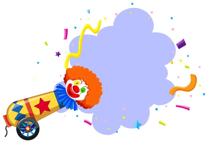 A Colourful Circus Clown Themplate vector