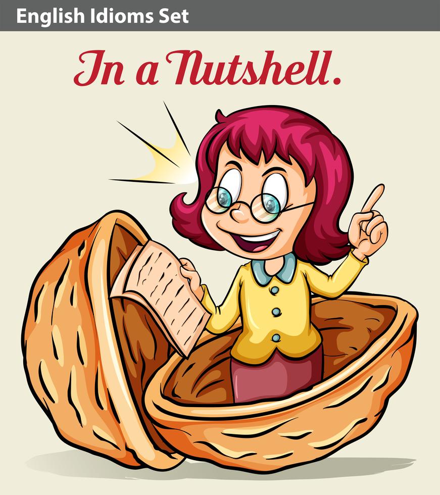 A girl in a nutshell 301046 Vector Art at Vecteezy