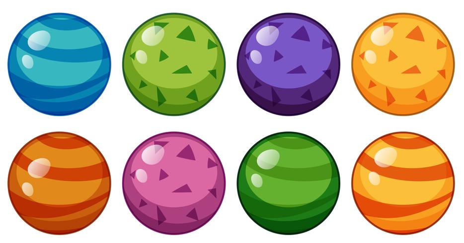 Round beads in different design vector