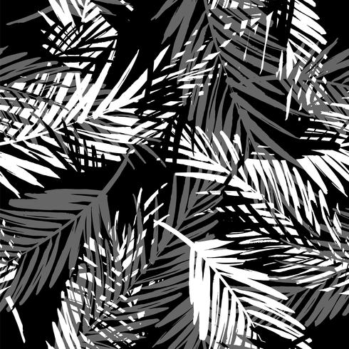 Sin fisuras patrón exótico con plantas tropicales. vector