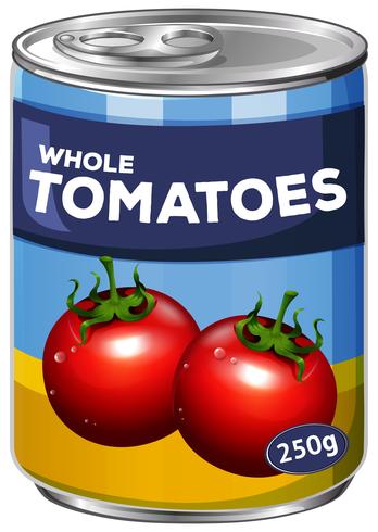 A Can of Whole Tomatoes vector