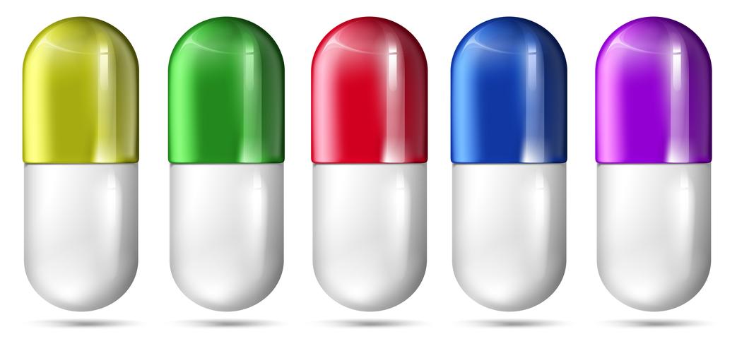 A Set of Colourful Capsule vector