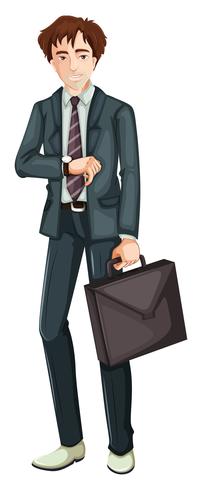 A Businessman on White Background vector