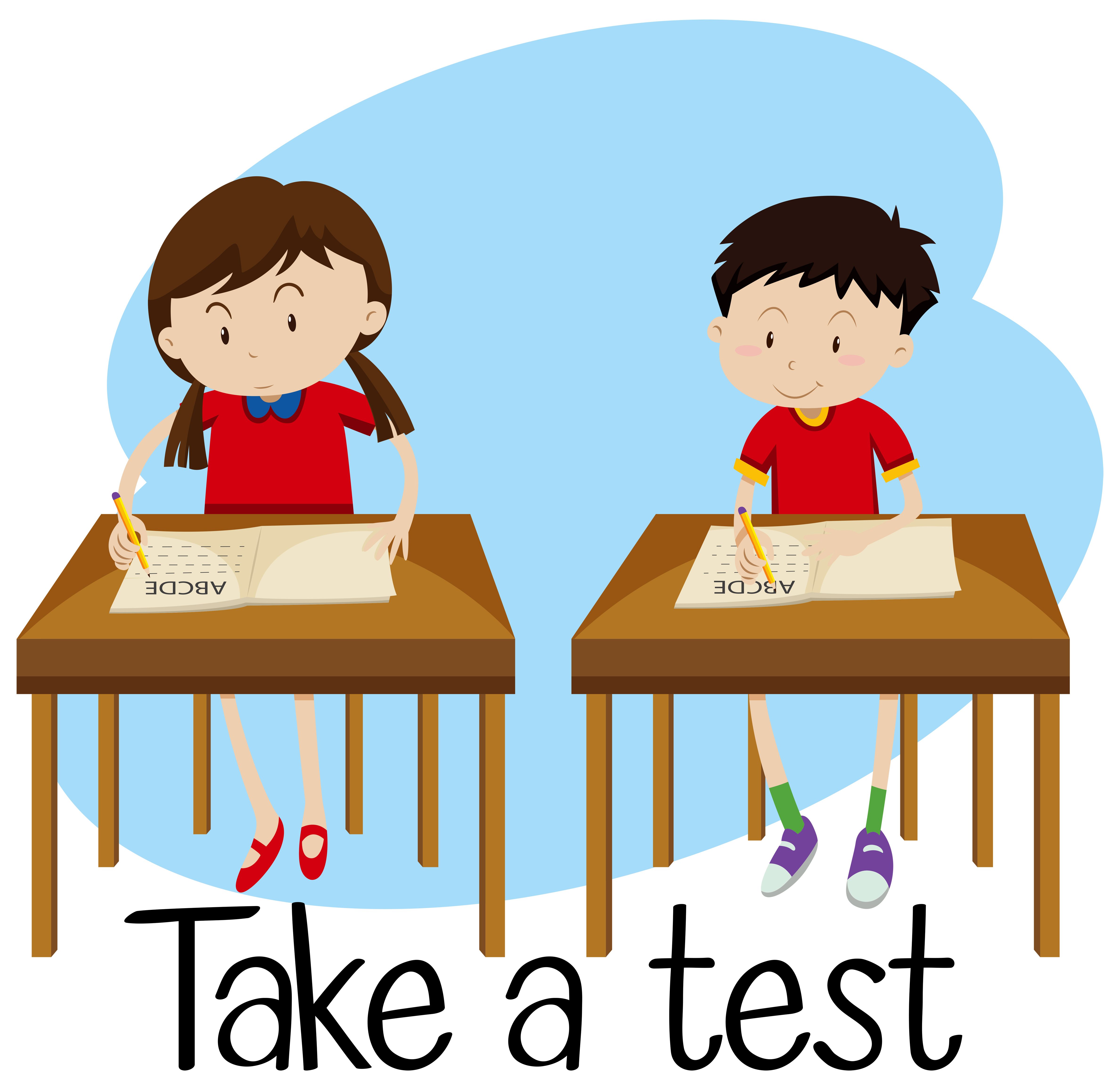 Students are Taking a Test 301391 Vector Art at Vecteezy