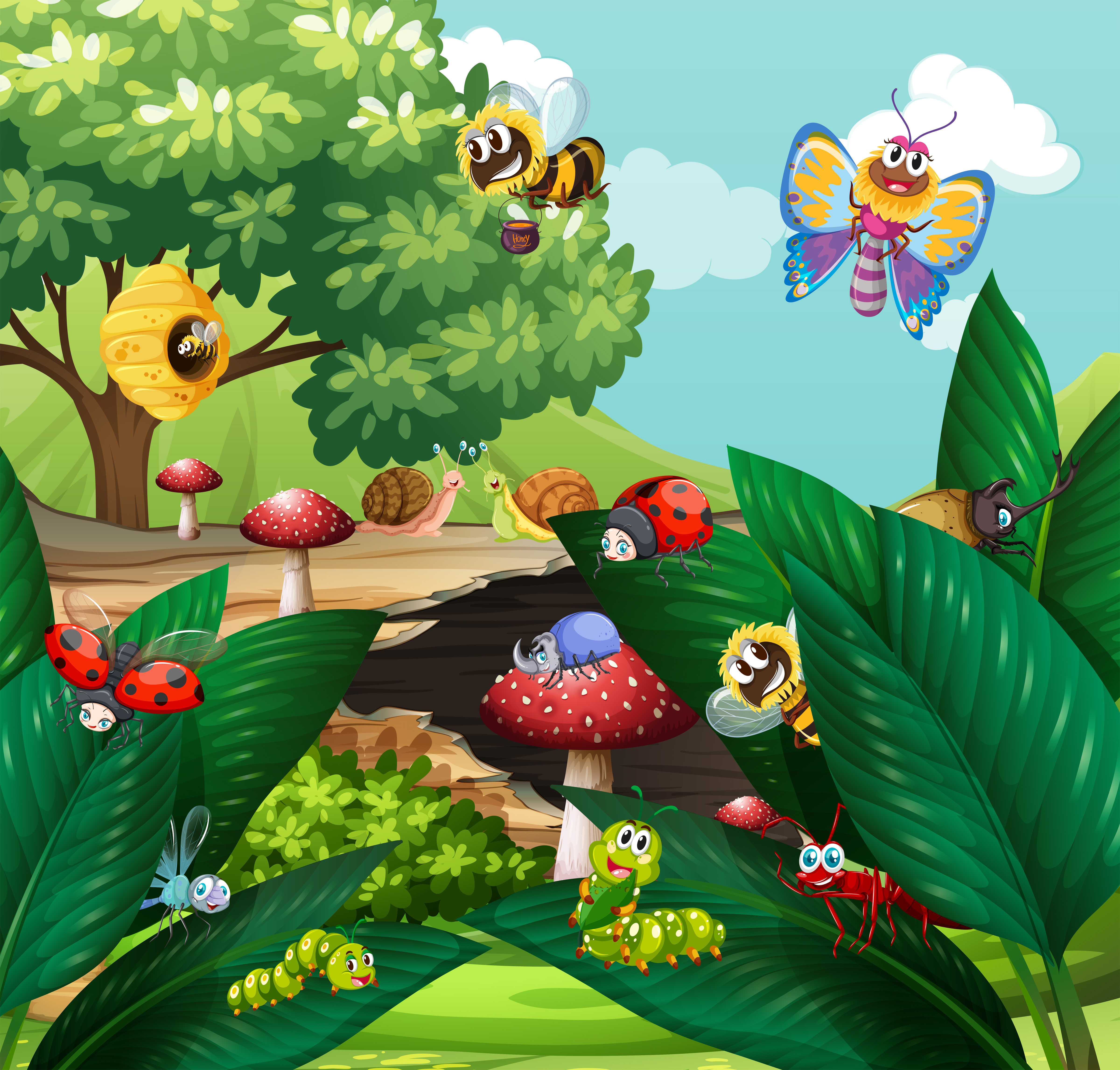 Different types of insects in garden - Download Free ...