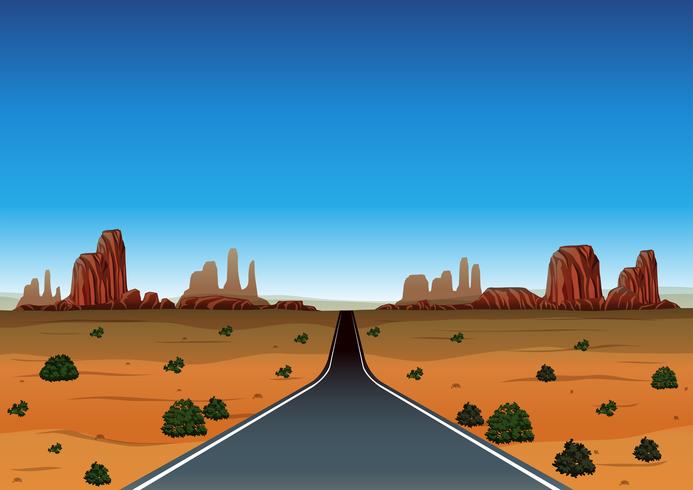 Road Trip Through the Desert  vector