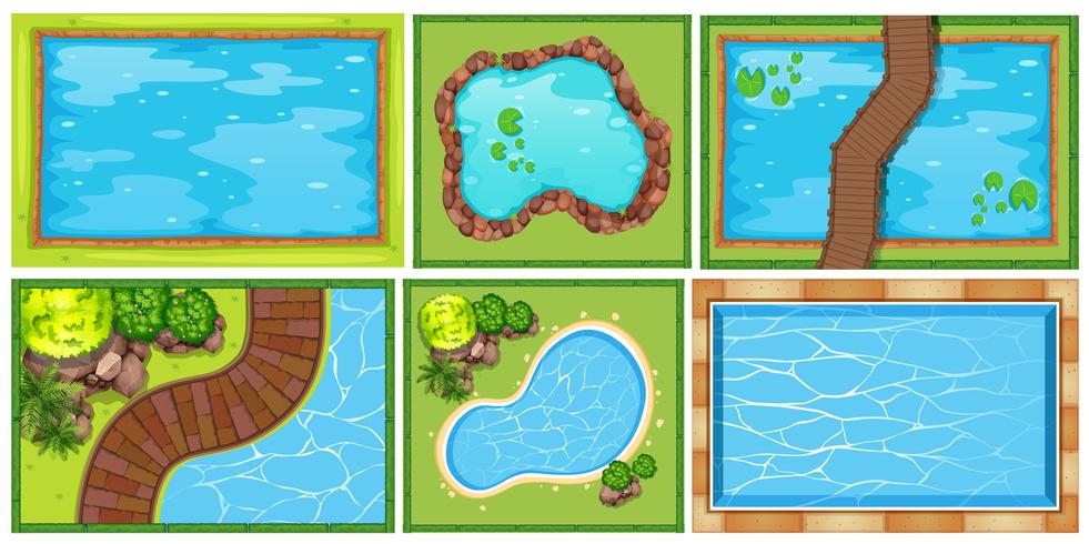 Pond Top View Vector Art, Icons, and Graphics for Free Download