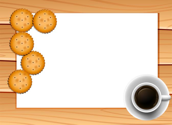 Cafe y galletas vector