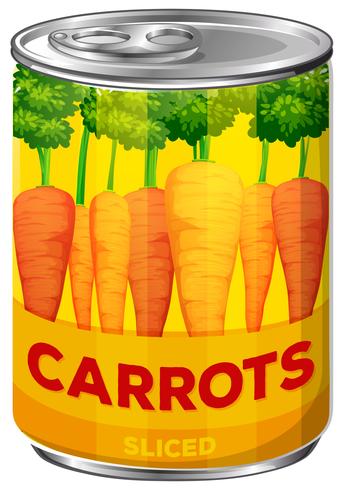 A Can of Sliced Carrots vector