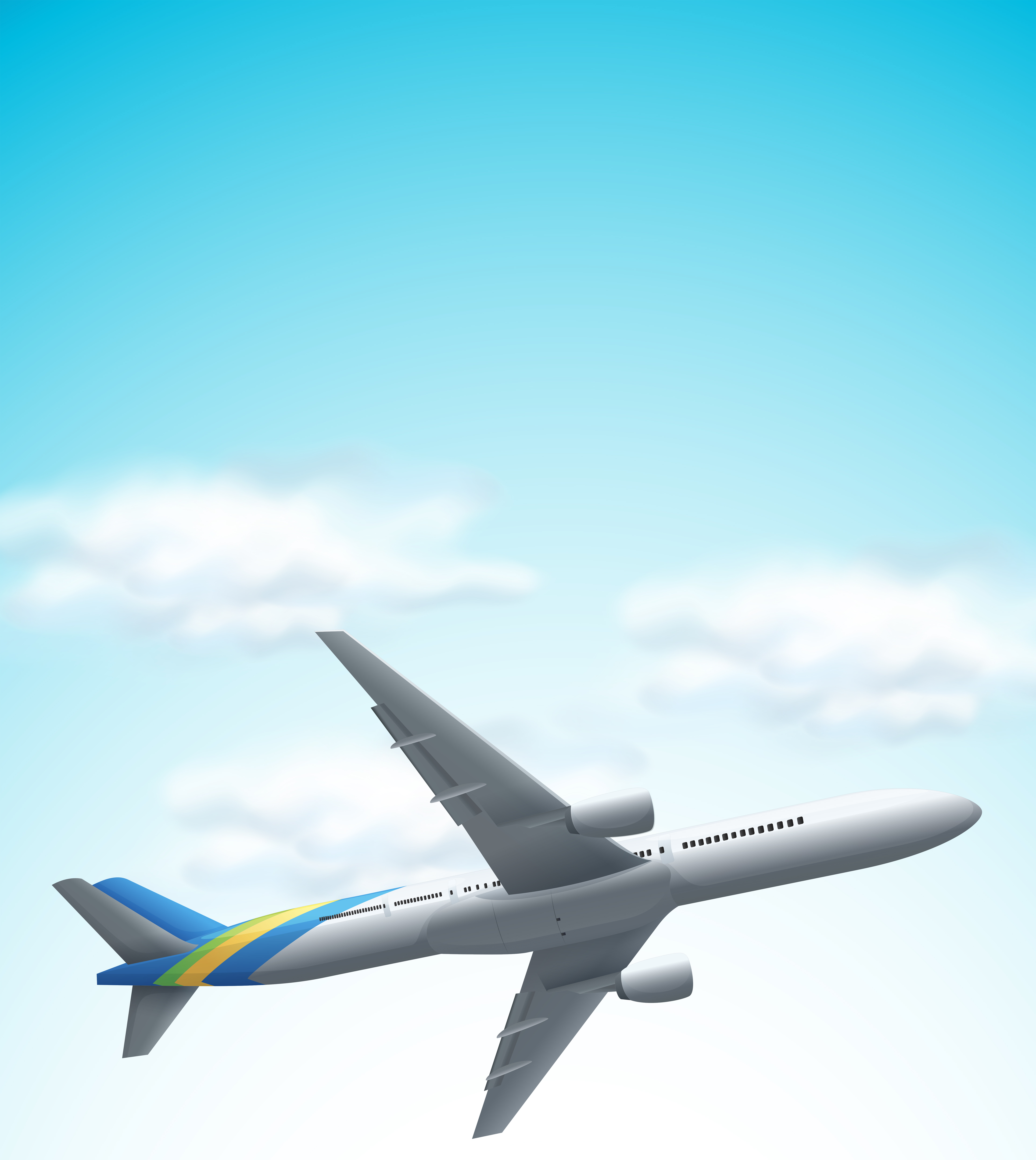 Download Commerical airplane flying above 301599 - Download Free Vectors, Clipart Graphics & Vector Art
