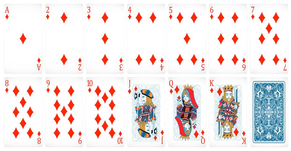 Cartas de poker vector