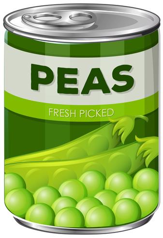 A Can of Green Pea vector