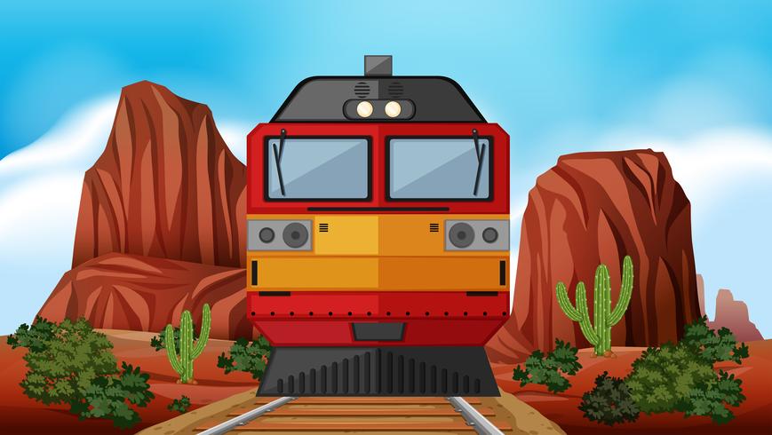 Train ride through the desert - Download Free Vector Art, Stock Graphics & Images