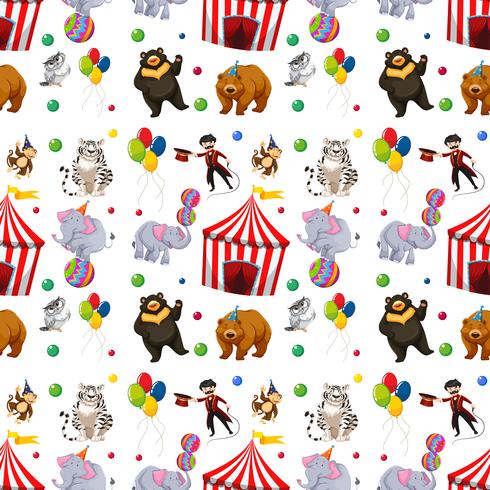 A Seamless circus pattern  vector