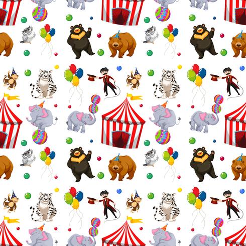 A Seamless circus pattern  vector