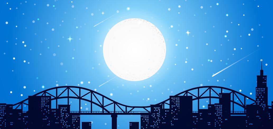 City sky line at night  vector