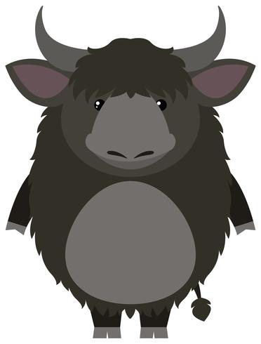 Yak with happy face vector