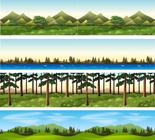 Different background scenes of mountains and trees - Download Free Vector Art, Stock Graphics & Images