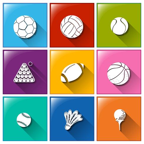 Sports icons vector