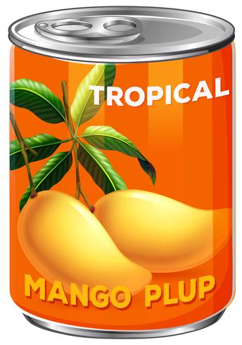 A tin of mango plup vector