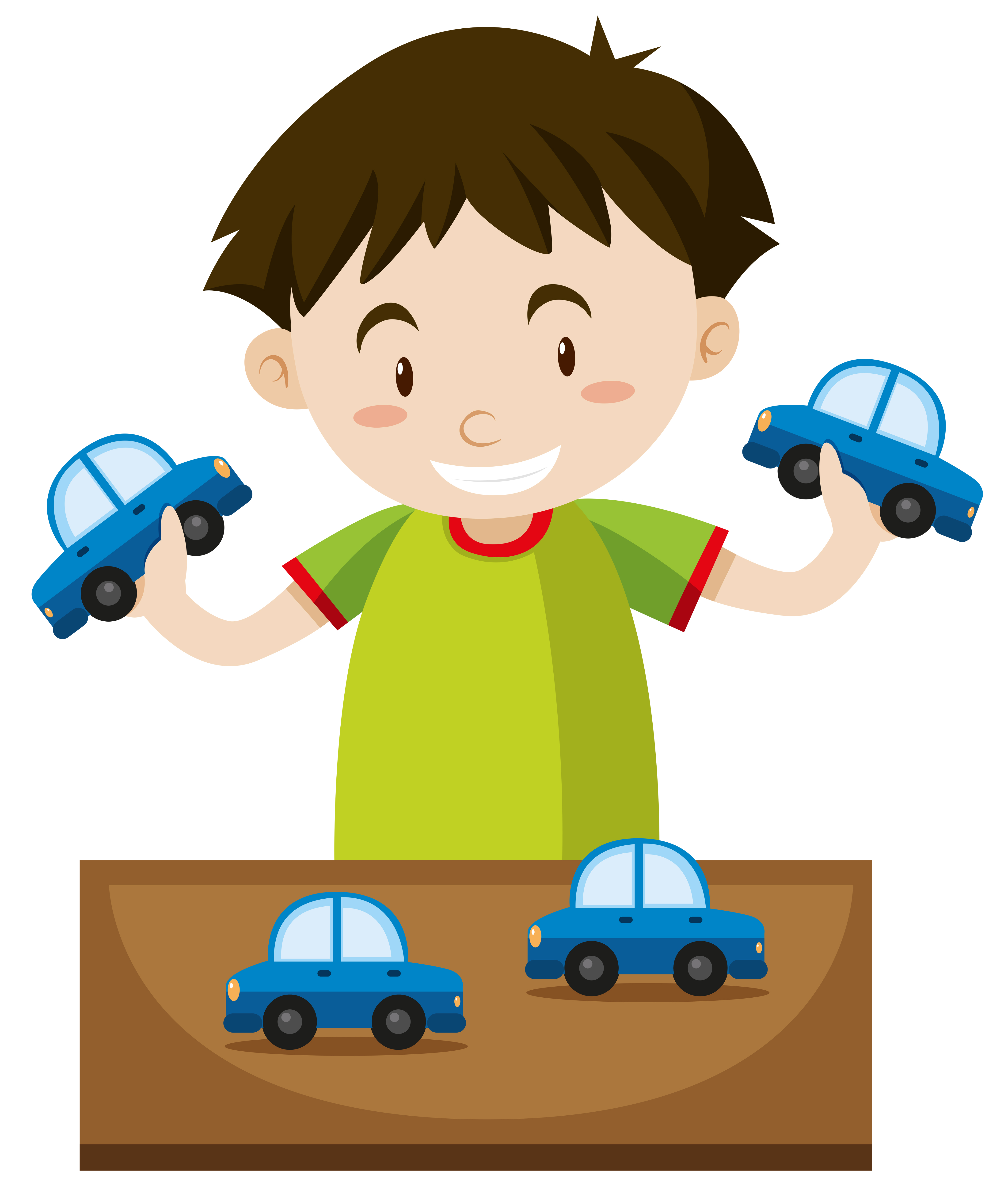 Little boy playing with toy cars - Download Free Vectors ...