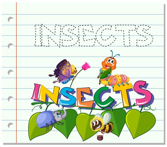 Palabra de rastreo para los insectos vector