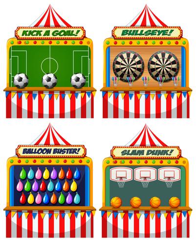 A Set of Fun Fair Game vector