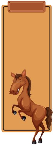 Horse on blank template vector