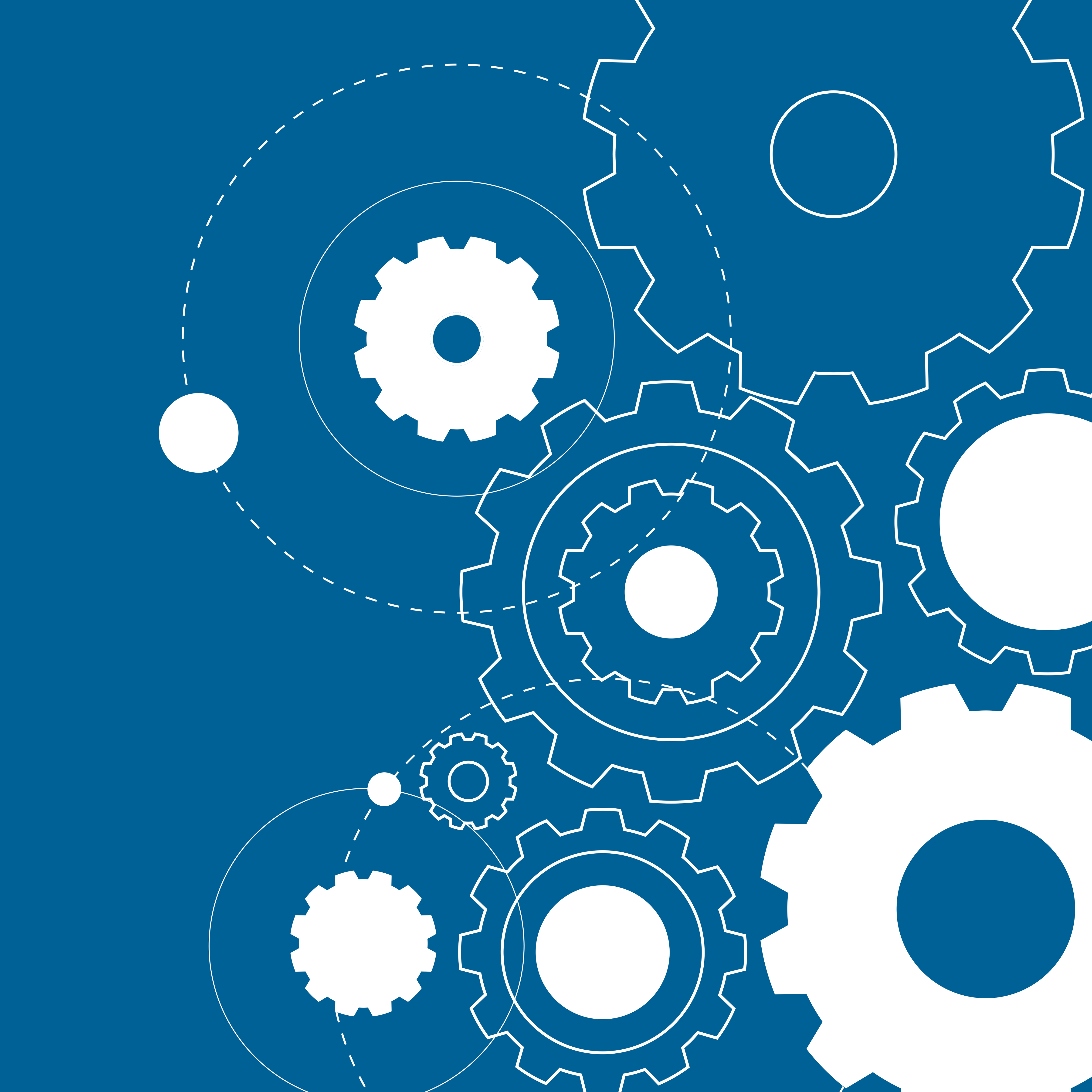 Background template with white gears on blue 302376 Vector Art at Vecteezy