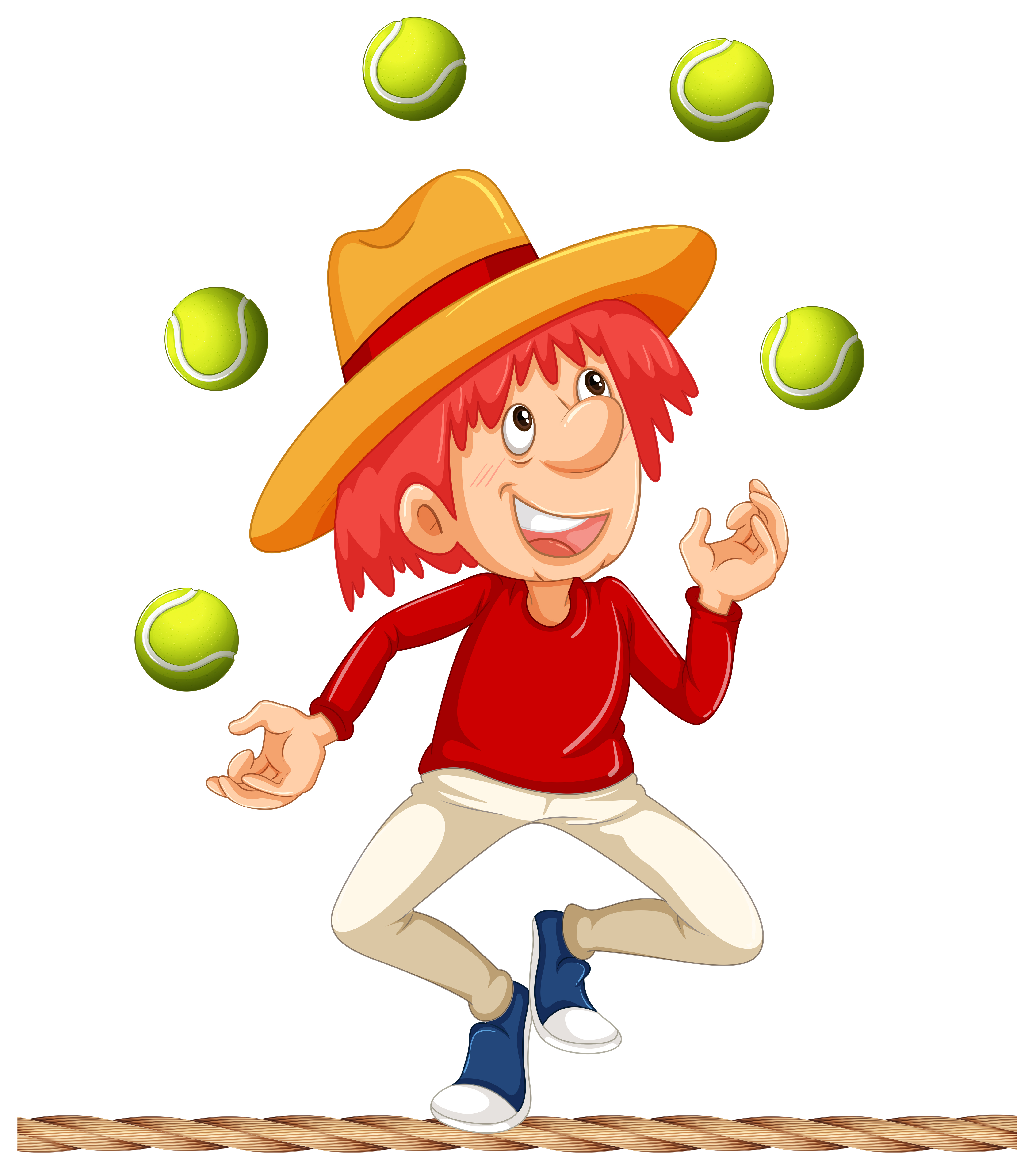 A Man Juggling on White Background 302379 Vector Art at Vecteezy