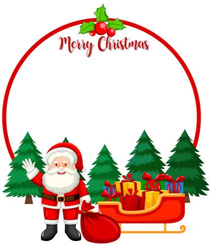 Merry christmas card with santa - Download Free Vectors ...
