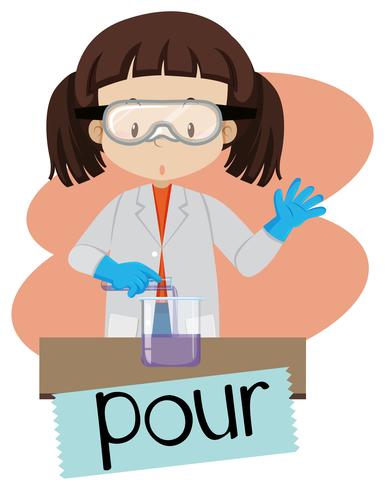 A Student in Science Class vector