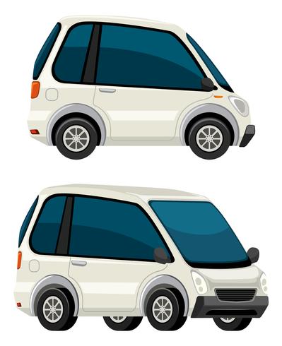 Coche eléctrico sobre fondo blanco vector