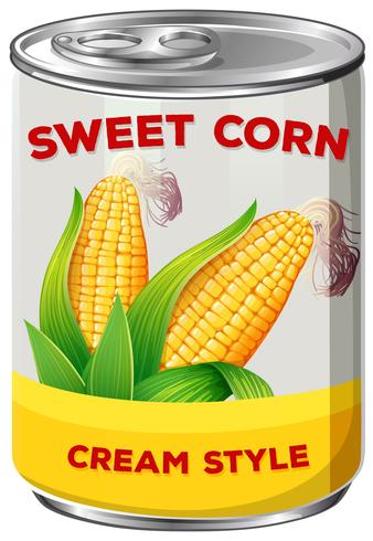 A Can of Sweet Corn vector