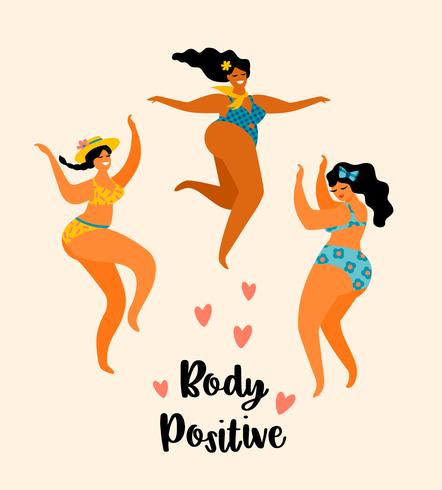 Cuerpo positivo. Ilustracion vectorial vector