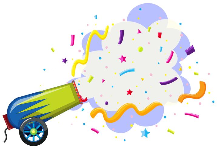 A Fantasy Cannon on White Background vector