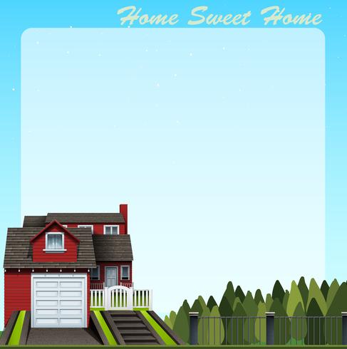 Border design with home sweet home vector