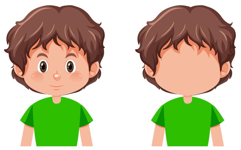 Set of boy character vector