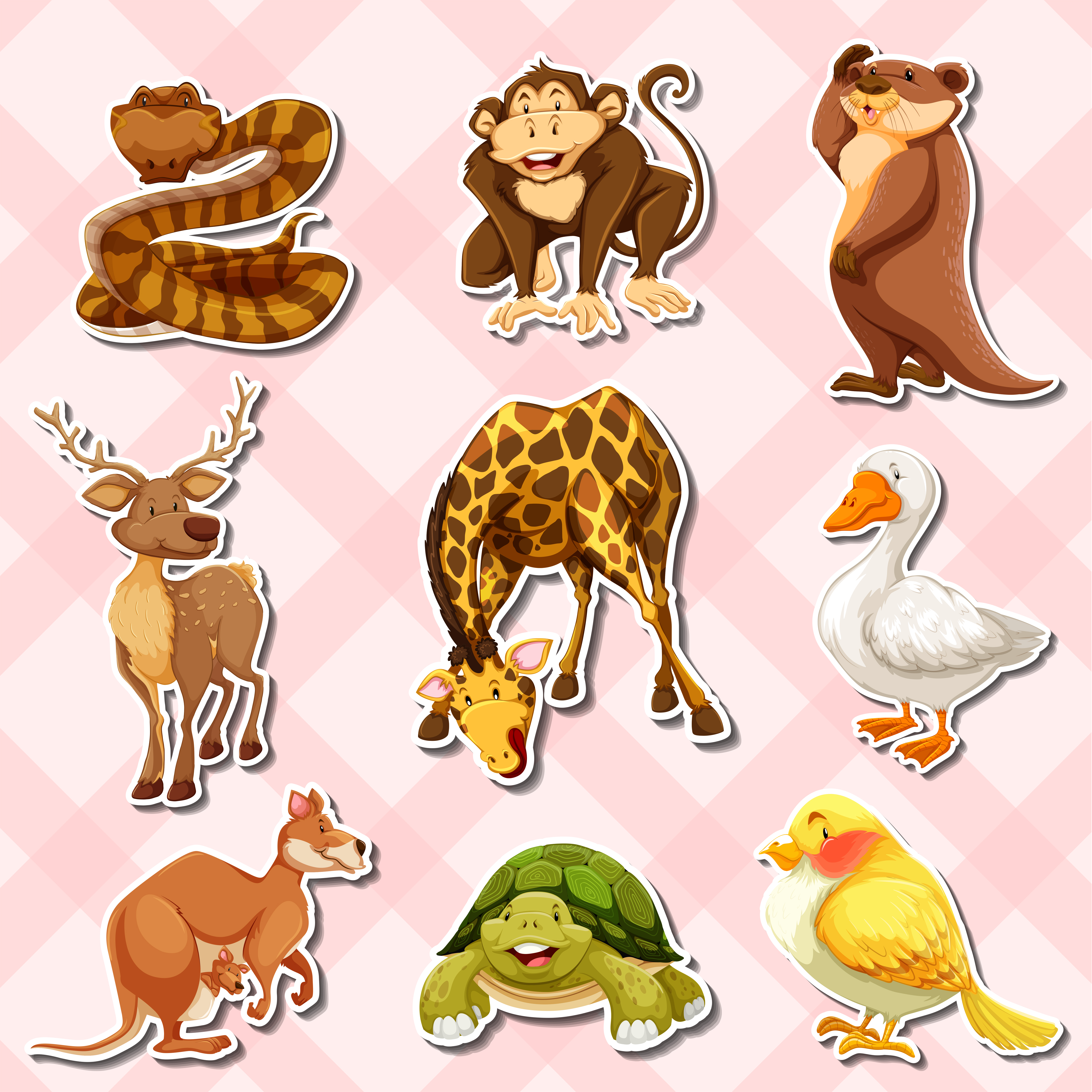 Sticker set with reptiles and other animals 302608 Vector Art at Vecteezy Sticker set with reptiles and other animals 302608 Vector Art at Vecteezy