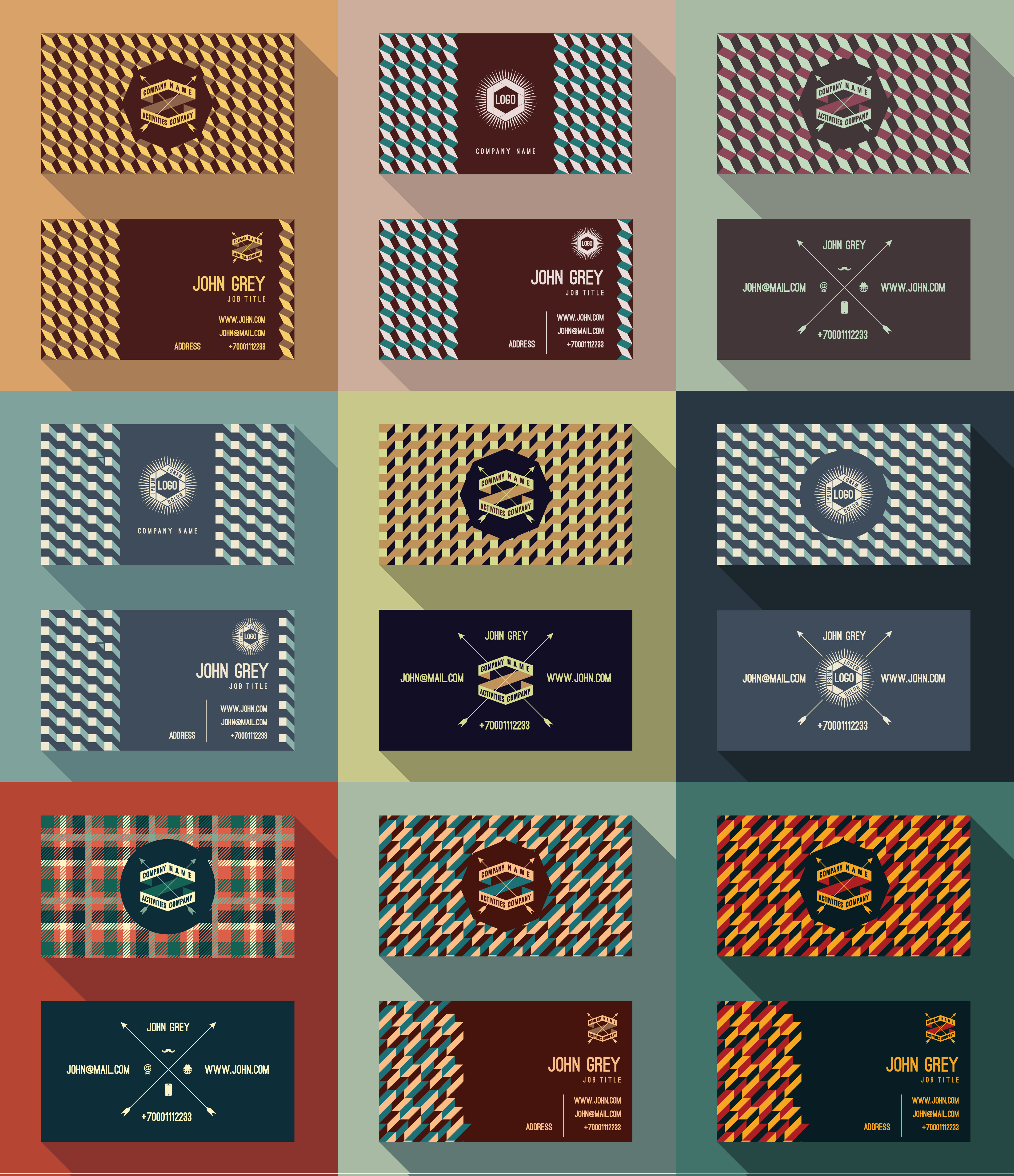 Big Set Of Business Card Template Vintage Retro Background 302682 Vector Art At Vecteezy