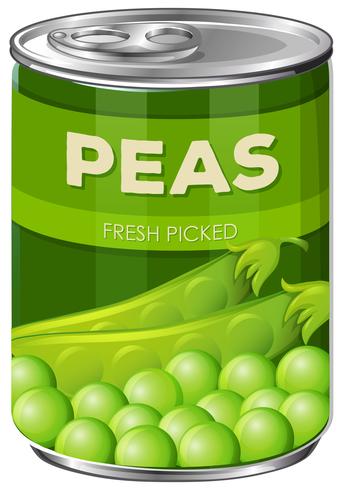 A Can of Green Pea vector