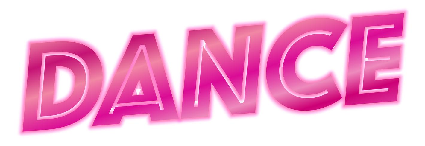 Pink dance text white background vector