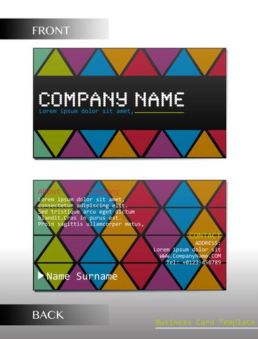 A rectangular business card vector