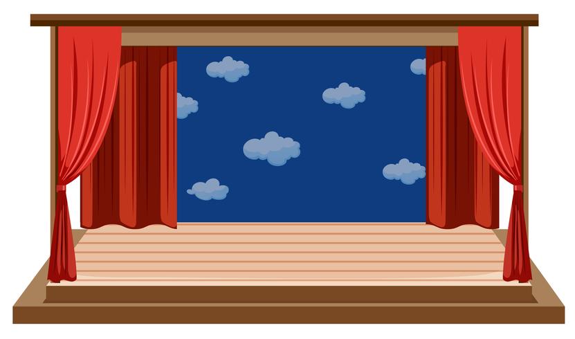 An isolated empty stage vector