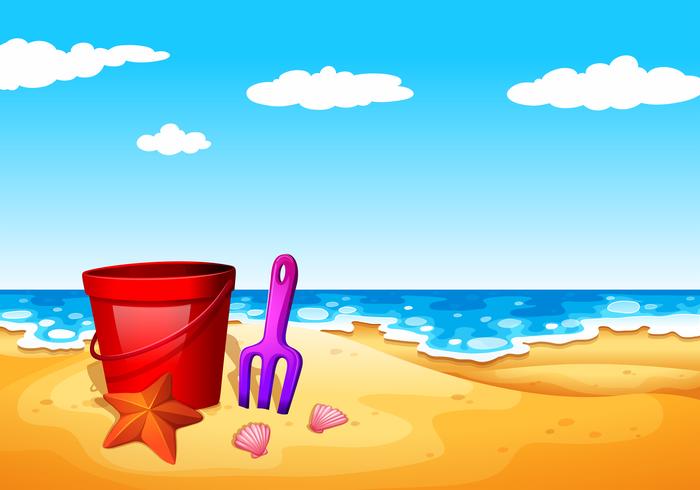 A seashore at the beach vector