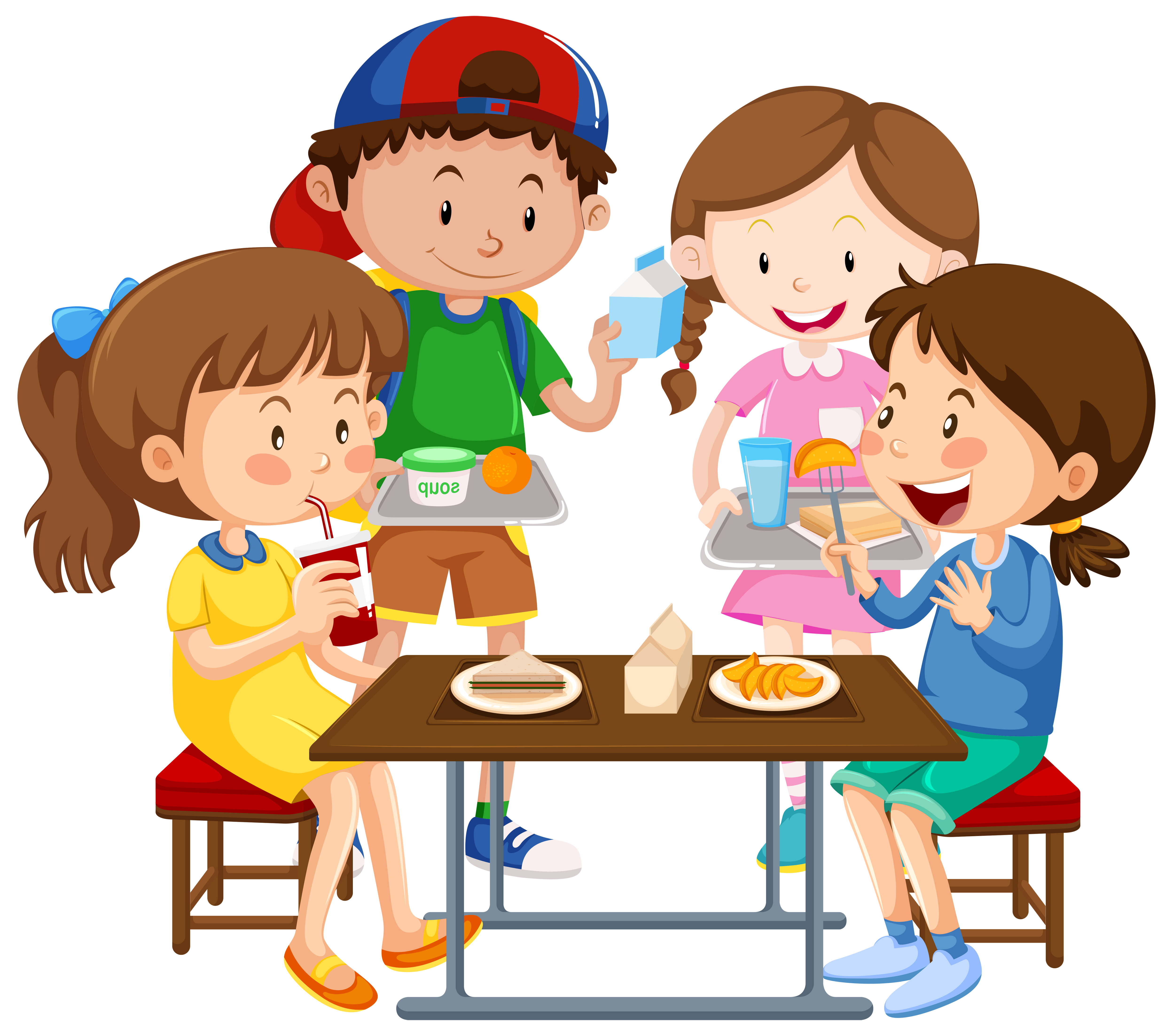 Kids Eating Lunch Clip Art | Images and Photos finder