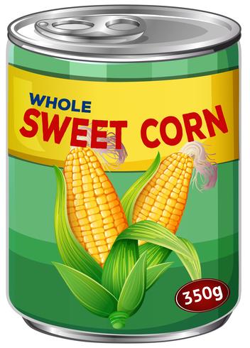 A Can of Whole Sweet Corn vector