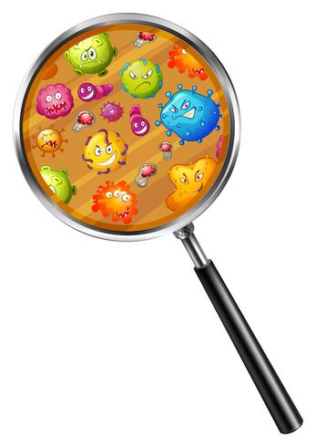 Close up look of germs vector